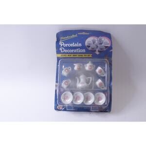 Mini Bone China Tea Set, Porcelain Decoration, Doll Accessory, ~ 250113-WH 62